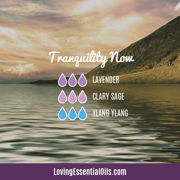 Clary Sage Essential Oil Blends - Tranquility Now with lavender, clary sage, and ylang ylang essential oil