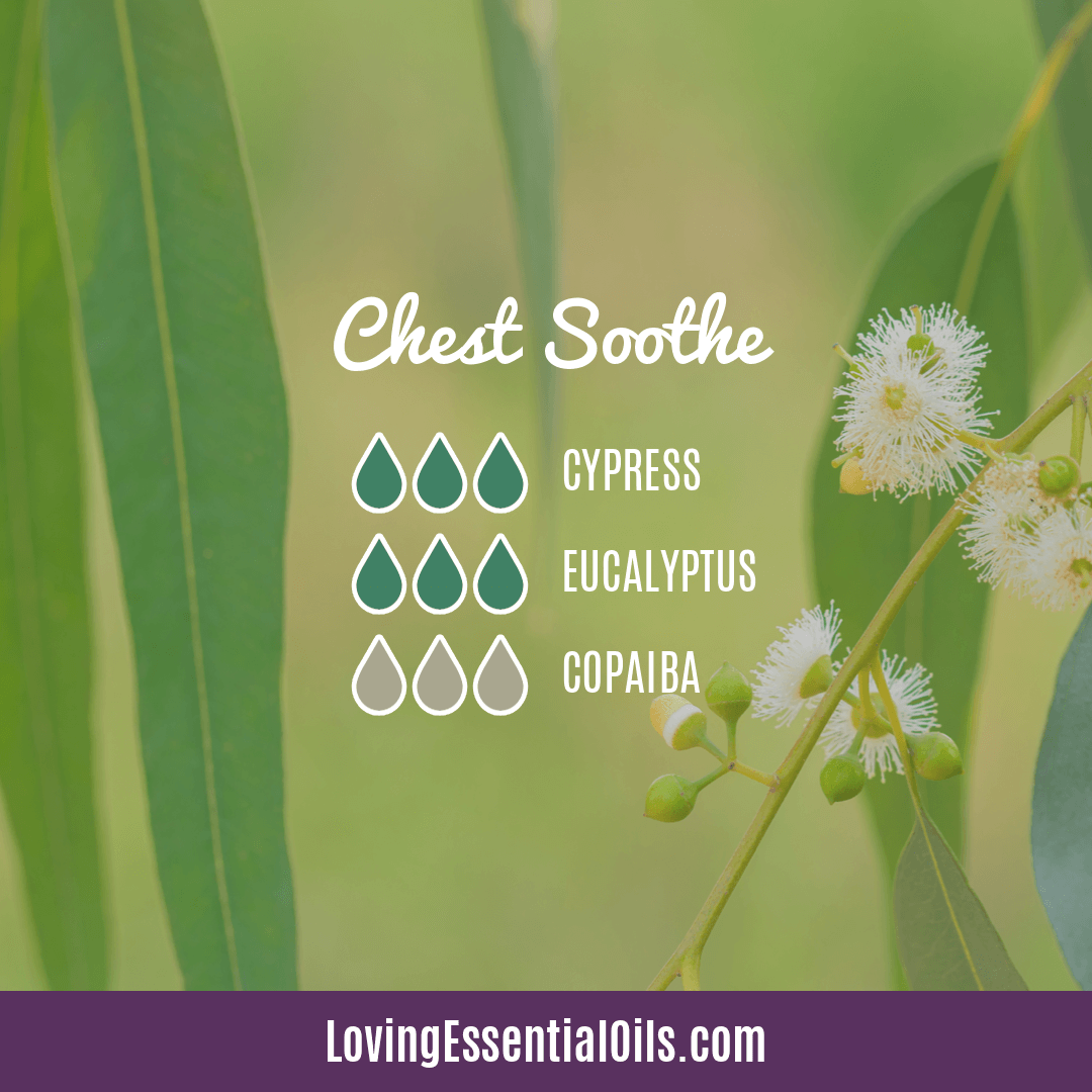 Diffuser Blends with Copaiba by Loving Essential Oils | Chest Soothe with cypress, eucalyptus, and copaiba