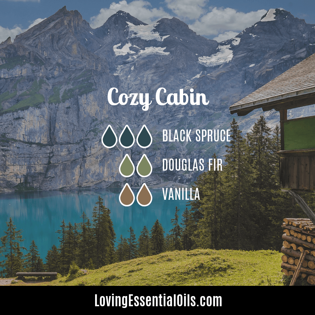 Cozy cabin diffuser blend by Loving Essential Oils