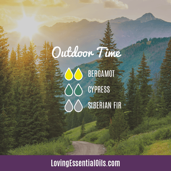 Cypress Essential Oil Blend - Outdoor Time by Loving Essential Oils with bergamot, cypress and siberian fir oil