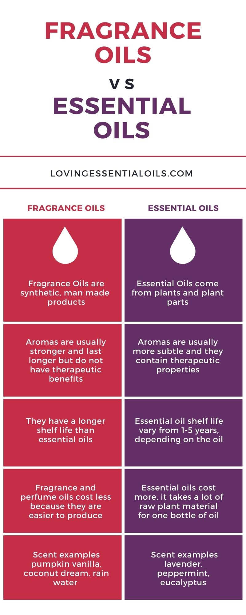 Differences of fragrance oils and essential oils and which is better in a diffuser by Loving Essential Oils