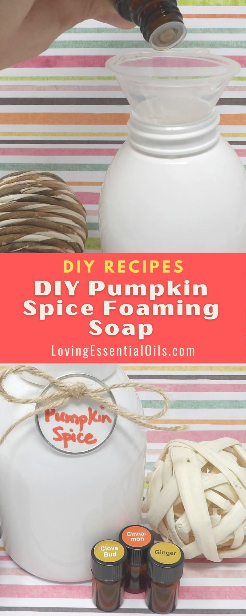 DIY Pumpkin Spice hand soap recipe by Loving Essential Oils
