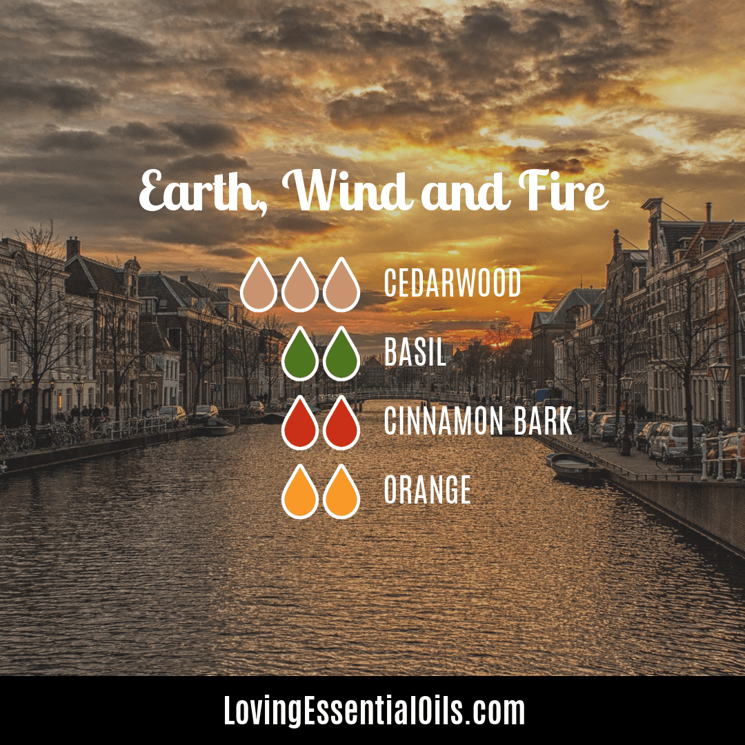 Earth Day diffuser recipes - Earth, Wind and Fire Blend
