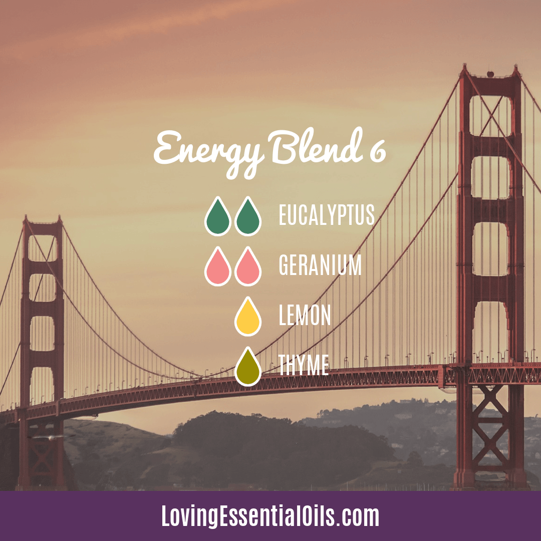 Energy Essential Oil Blend - Energy Blend #6 with Eucalyptus, Geranium, Lemon and Thyme by Loving Essential Oils