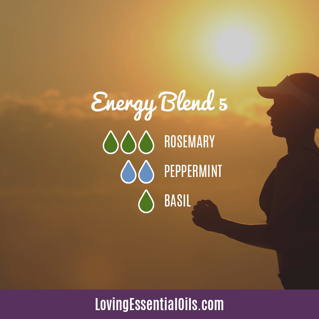 Essential Oil Blend for Energy - Energy Blend #5 with Rosemary, Peppermint and Basil by Loving Essential Oils