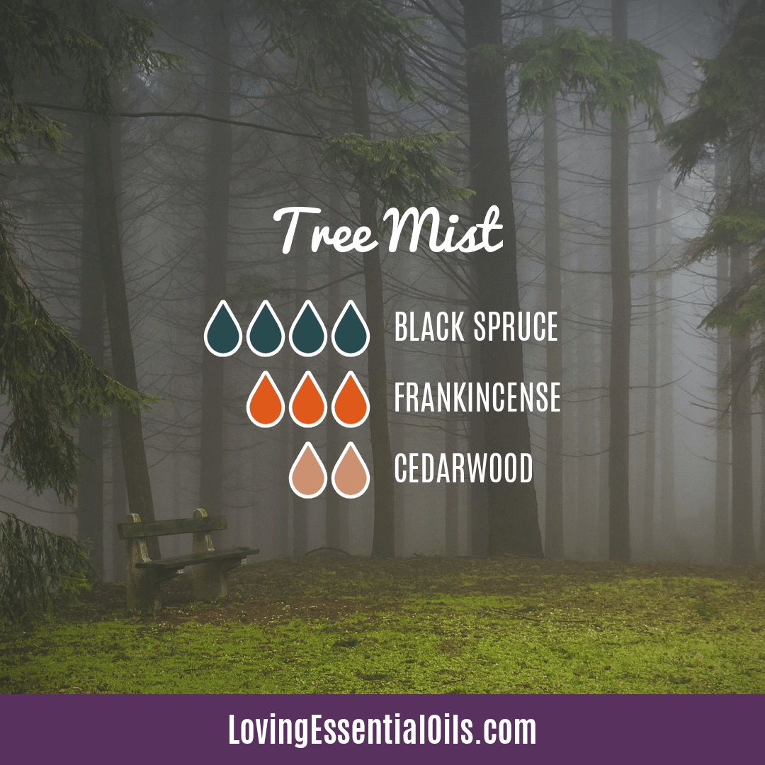 Essential Oils for Allergies - Tree Mist by Loving Essential Oils with black spruce, frankincense and cedarwood