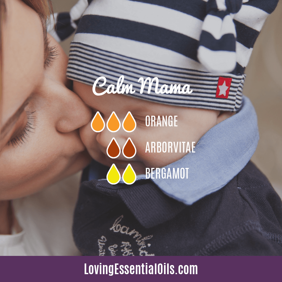 Mom Essential Oils with Diffuser Blends by Loving Essential Oils | Calm Mama with orange, arborvitae, and bergamot