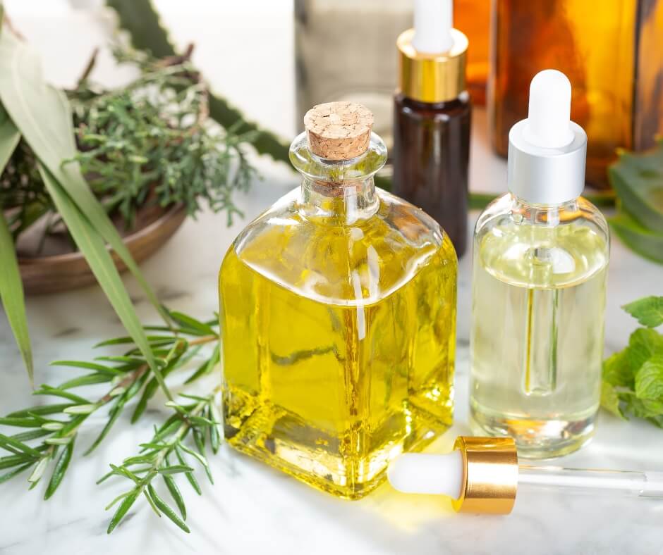 Eucalyptus and rosemary essential oils