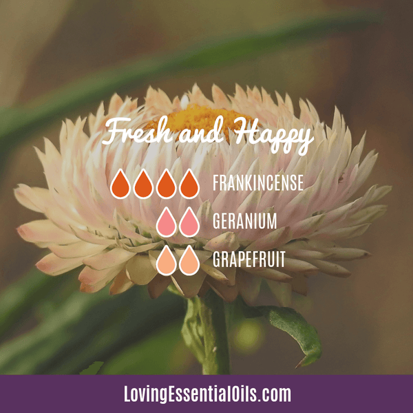 Geranium Diffuser Recipe - Fresh and Happy by Loving Essential Oils