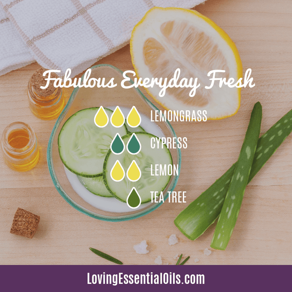 Essential Oil For Germs in the Air - Fabulous Everyday Fresh Diffuser Blend by Loving Essential Oils with lemongrass, cypress, lemon, and tea tree