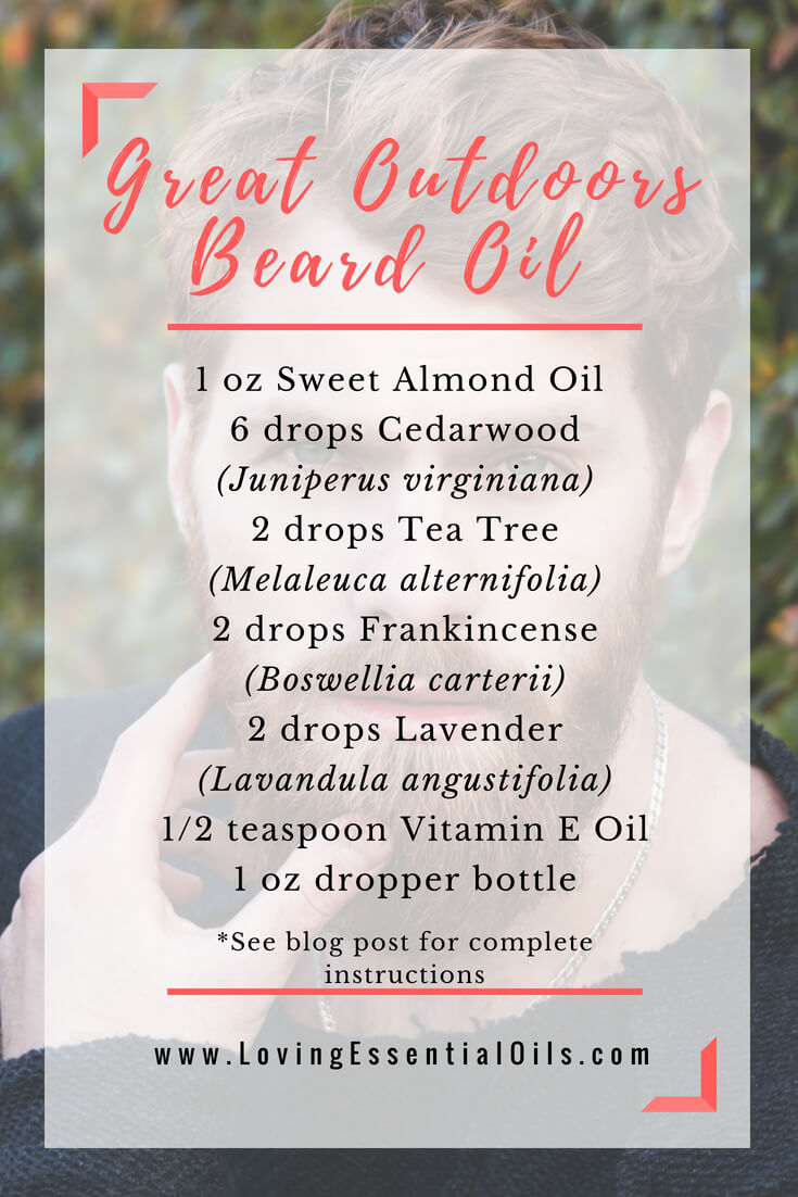 DIY Beard Serum - Great Outdoors Blend with cedarwood, tea tree, frankincense, and lavenderessential oils