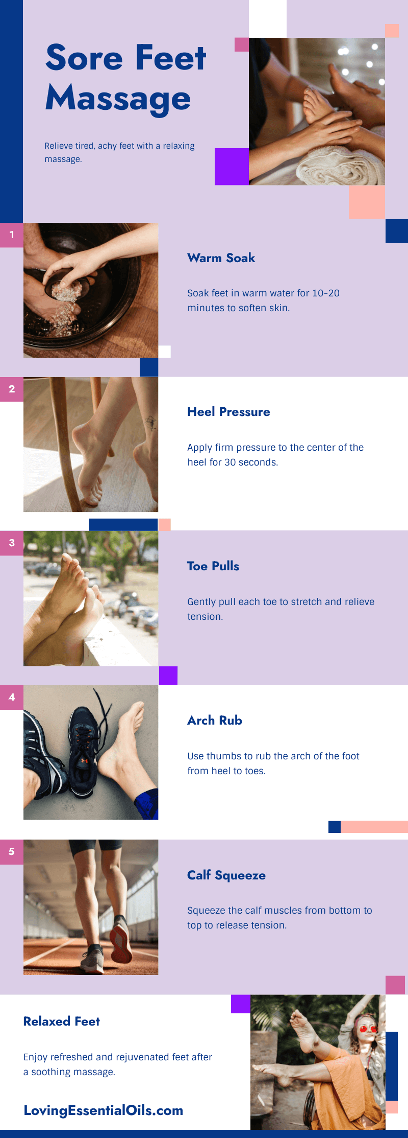 How to perform foot massage for sore feet