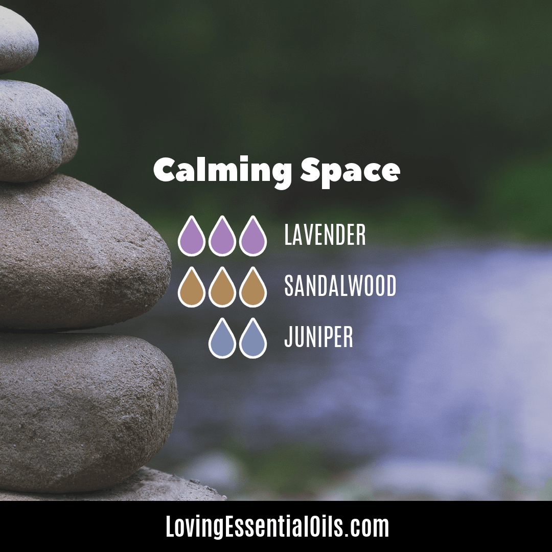 Lavender and sandalwood essential oil blends - Calming Space