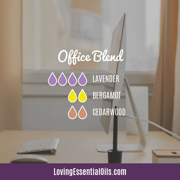 Lavender Essential Oil for Work and Office Stress by Loving Essential Oils | Office Blend with lavender, bergamot, and cedarwood essential oil