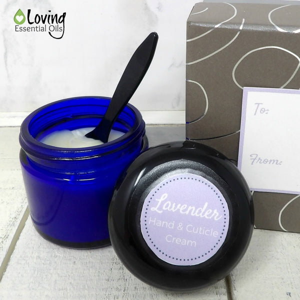Ingredients for DIY Lavender Hand Cream - Wonderful for restoring dry or chapped hands by Loving Essential Oils