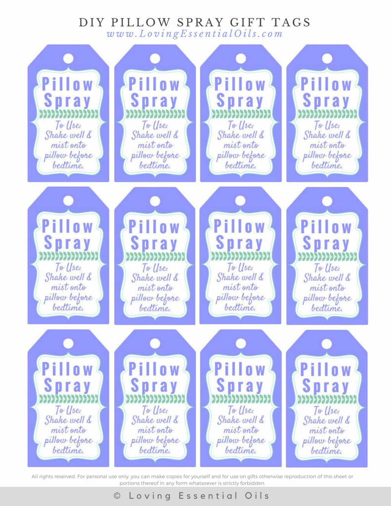Simple Lavender Pillow Spray Recipe For Sweet Sleep Gift Tags