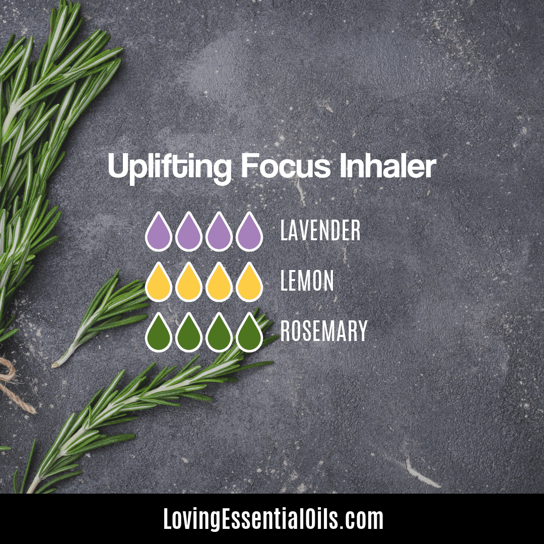 Lemon and lavender essential oil blend - Uplifting Focus Inhaler by Loving Essential Oils