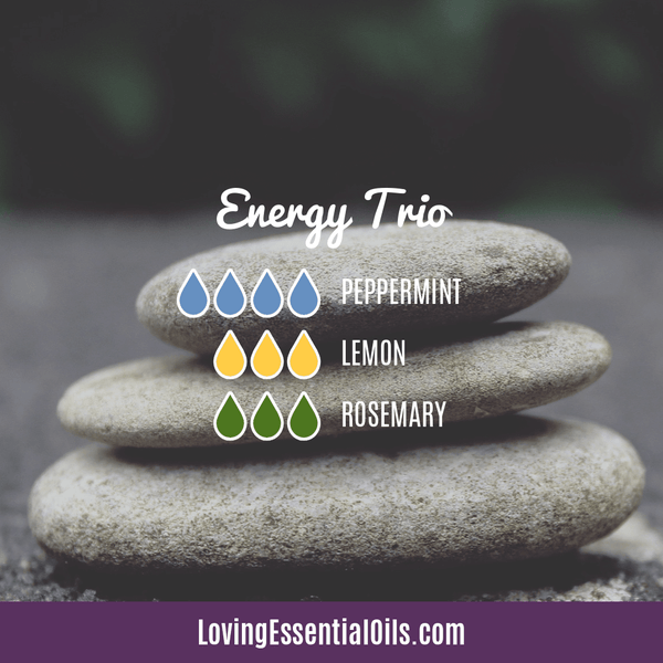 Lemon Essential Oil Diffuser Benefits - Free Download by Loving Essential Oils | Energy Trio with peppermint, lemon and rosemary