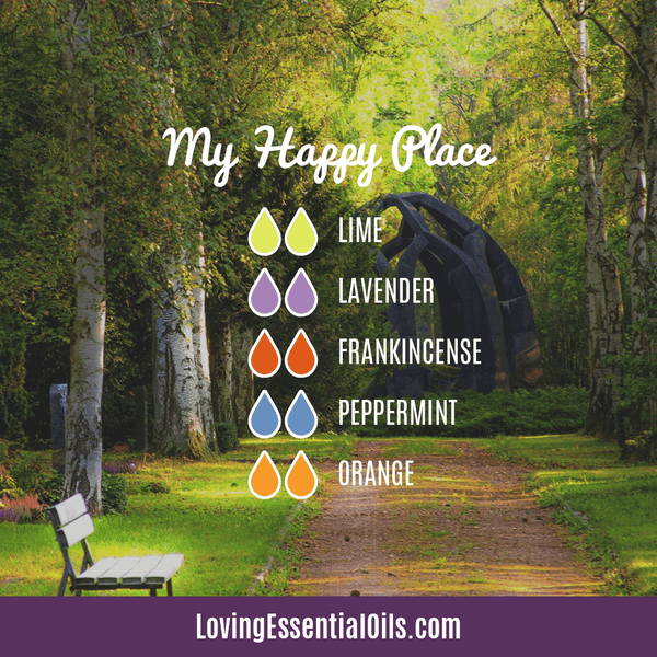 Diffuser Blends with Lime by Loving Essential Oils | My Happy Place with lime, lavender, frankincense, peppermint, and orange