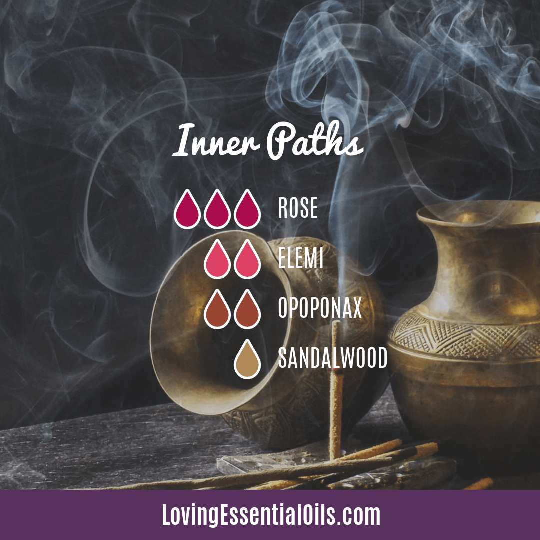 Meditation essential oil diffuser blend by Loving Essential Oils | Inner Peace with Rose, Elemi, Opoponax, and Sandalwood