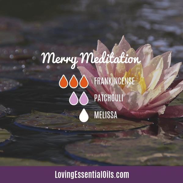 Melissa Essential Oil Diffuser Blend - Merry Meditation by Loving Essential Oils - Frankincense, patchouli, and melissa