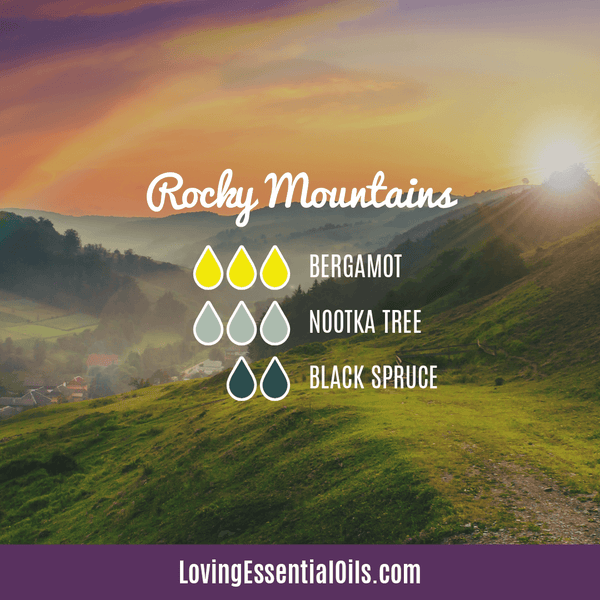 Nootka Tree Diffuser Recipe - Rocky Mountains by Loving Essential Oils with bergamot and black spruce
