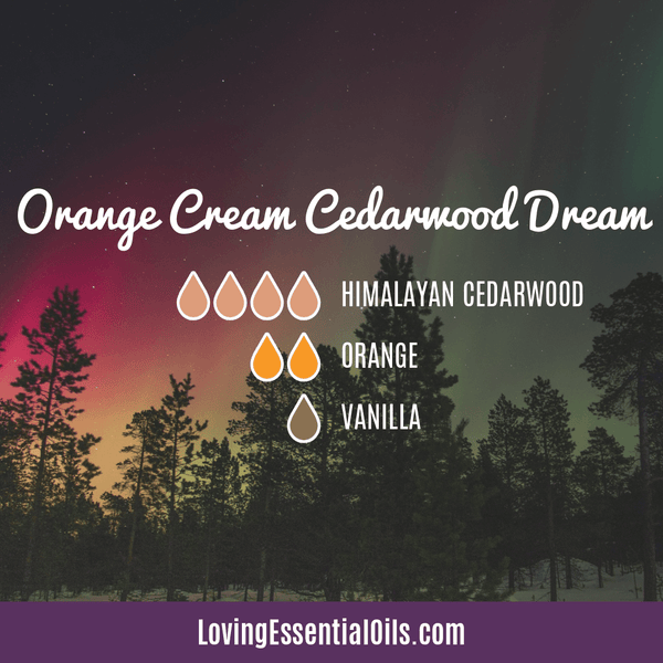 Orange Cream Cedarwood Dream diffuser blend by Loving Essential Oils - Cedarwood, orange, vanilla absolute