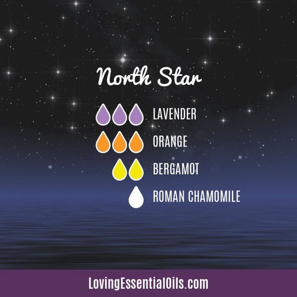 Orange Essential Oil Blends - North Star by Loving Essential Oils with lavender, orange, bergamot, and roman chamomile