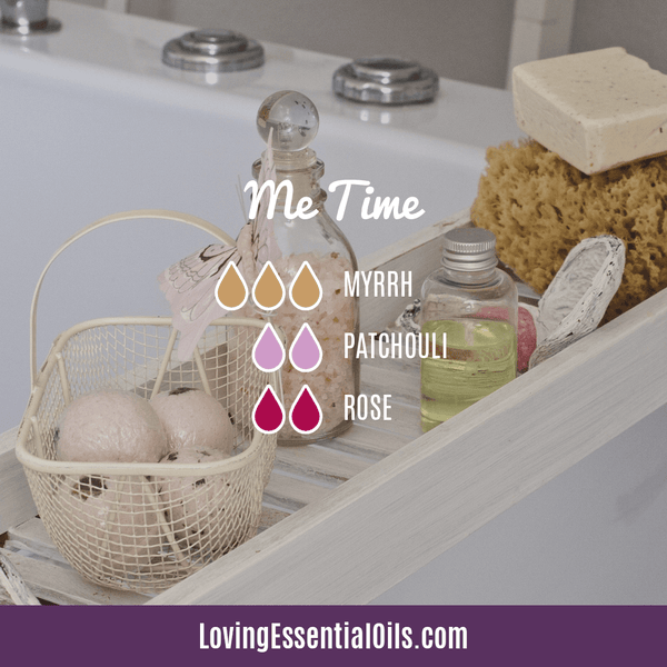 Patchouli Blends Well With by Loving Essential Oils | Me Time with myrrh, patchouli, and rose