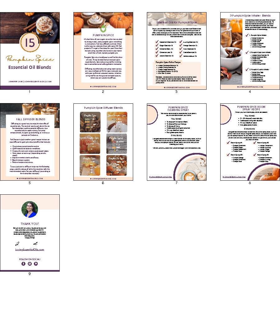 pumpkin spice esssential oil recipes ebook