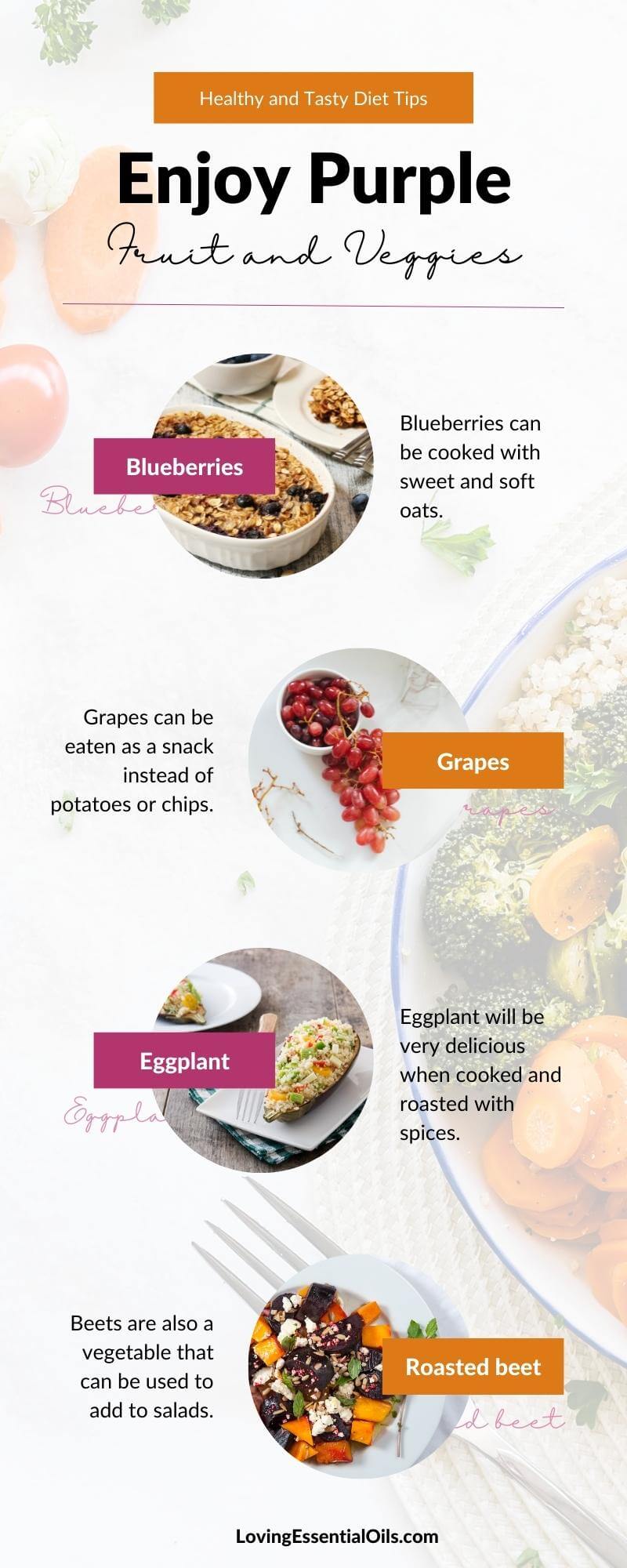 Health Benefits of Purple and Blue Foods Infographic