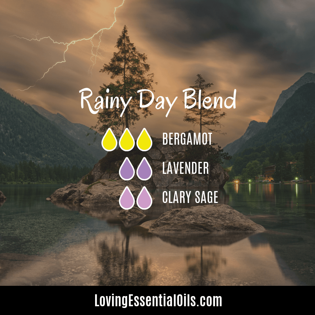 Rainy day blend for diffusing during wet weather by Loving Essential Oils