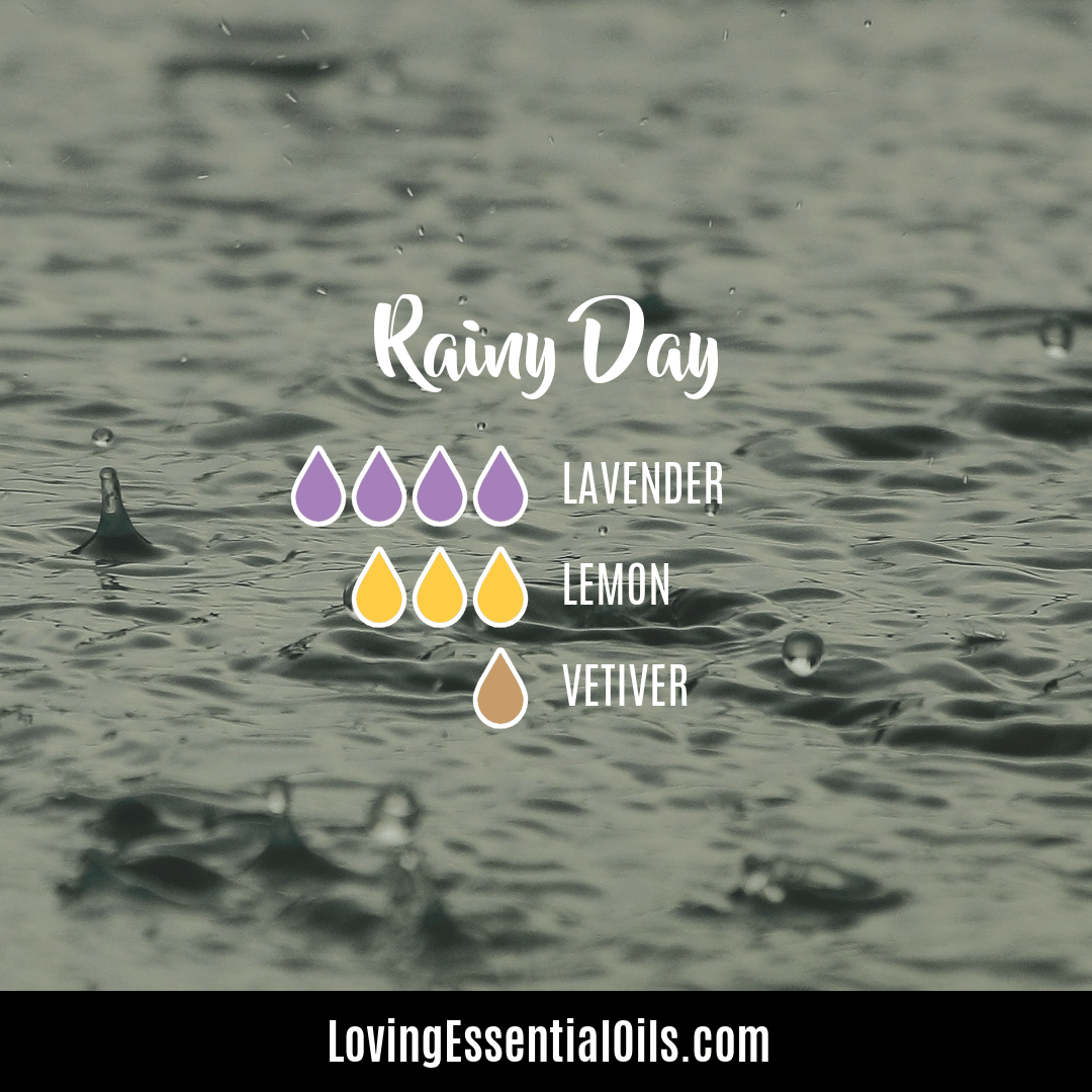 Rainy day diffuser blends recipe by Loving Essential Oils