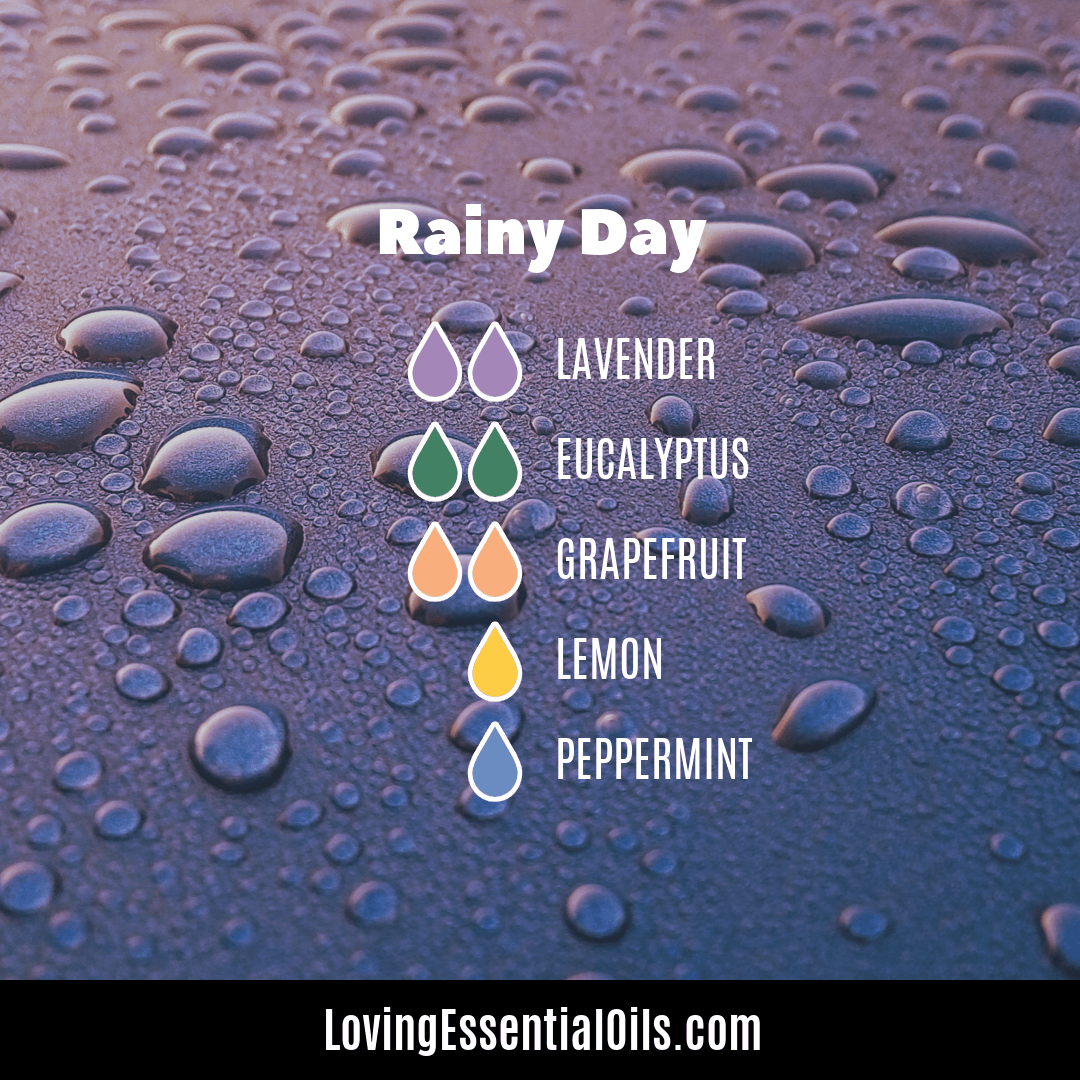 Rainy day essential oil blends by Loving Essential Oils
