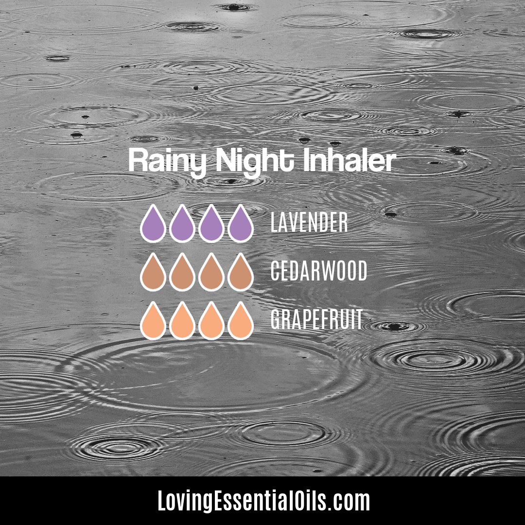 Rainy Night Inhaler Blend with lavender, cedarwood, and grapefruit by Loving Essential Oils