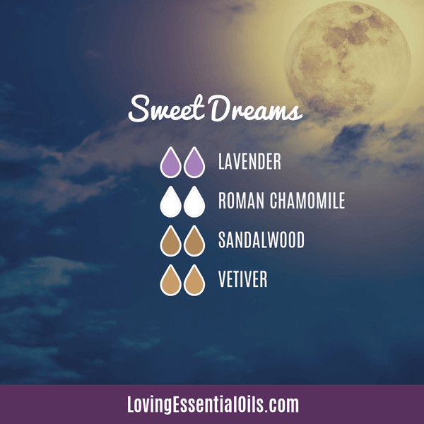 Sleep Diffuser Blends - Sweet Dreams by Loving Essential Oils with lavender, roman chamomile, sandalwood and vetiver