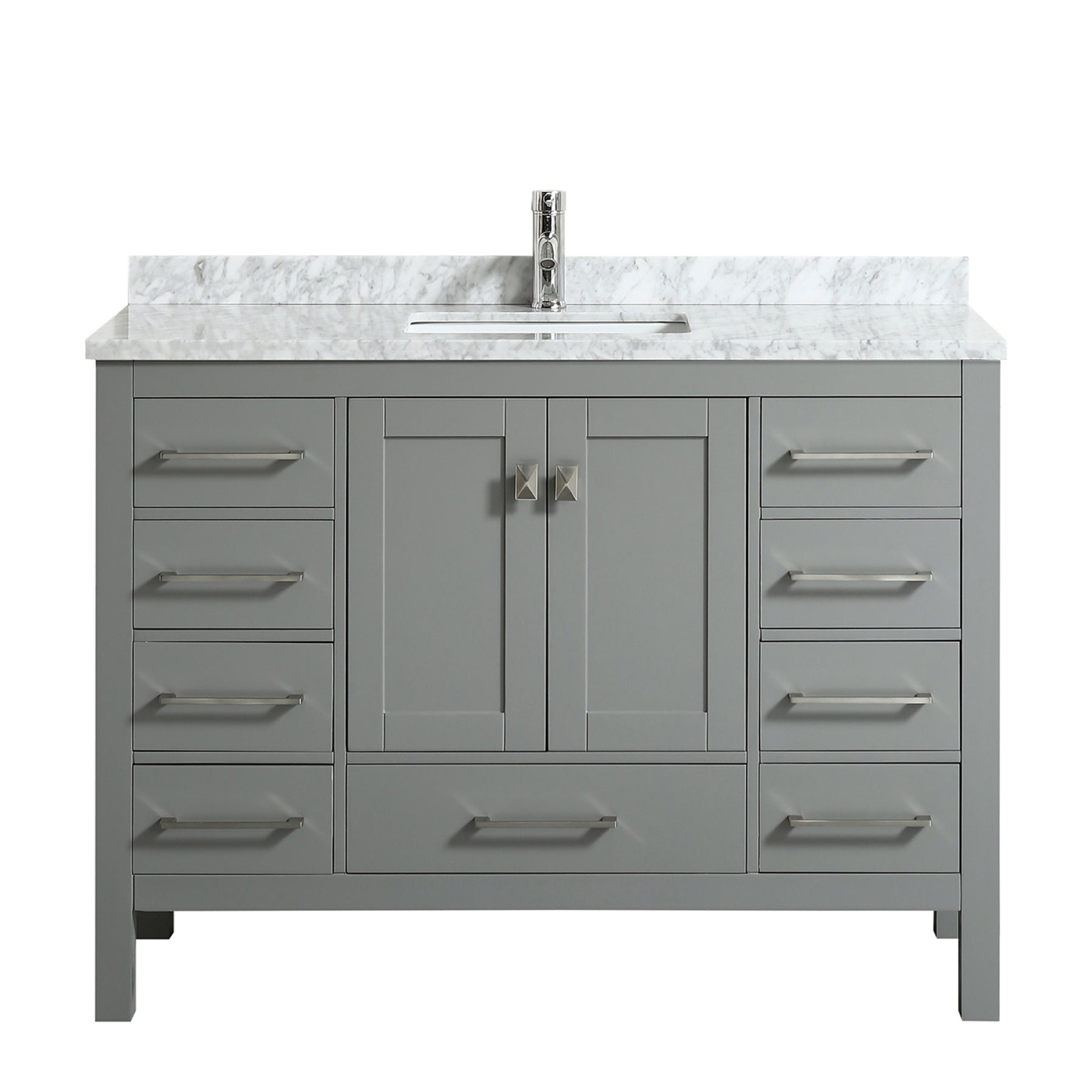 Eviva Tvn414 48x18gr London 48 Transitional Grey Bathroom Vanity