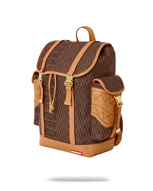 SPRAYGROUND: Gold Rivet backpack in vegan leather - Brown