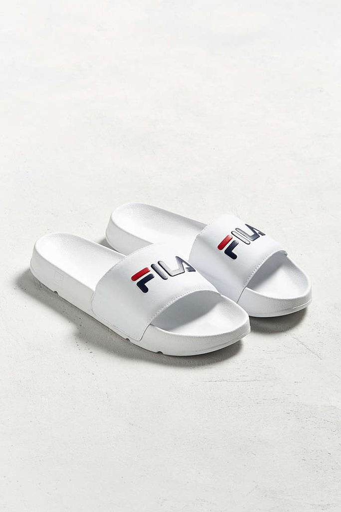 fila white flip flops