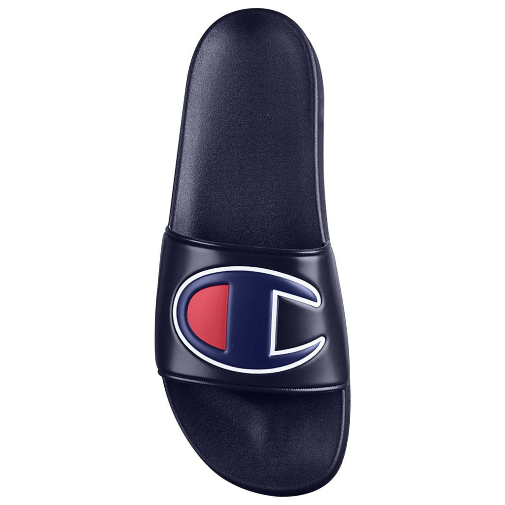 champion slides navy blue