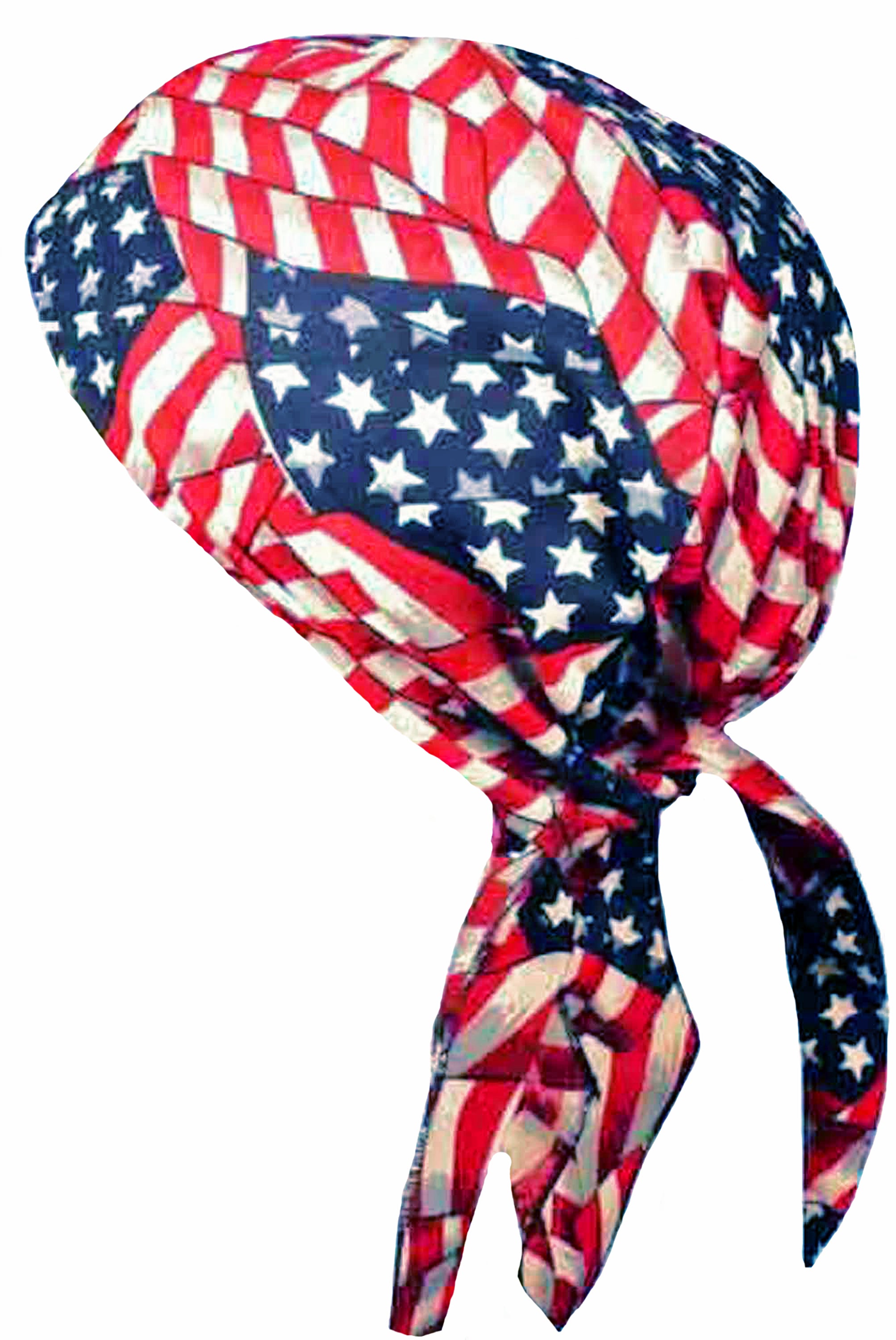 American Flag Doo Rag MADE IN AMERICA Patriotic Bandana Head Wrap Motorcycle Bikers Hat