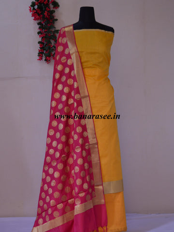 yellow dress with pink dupatta