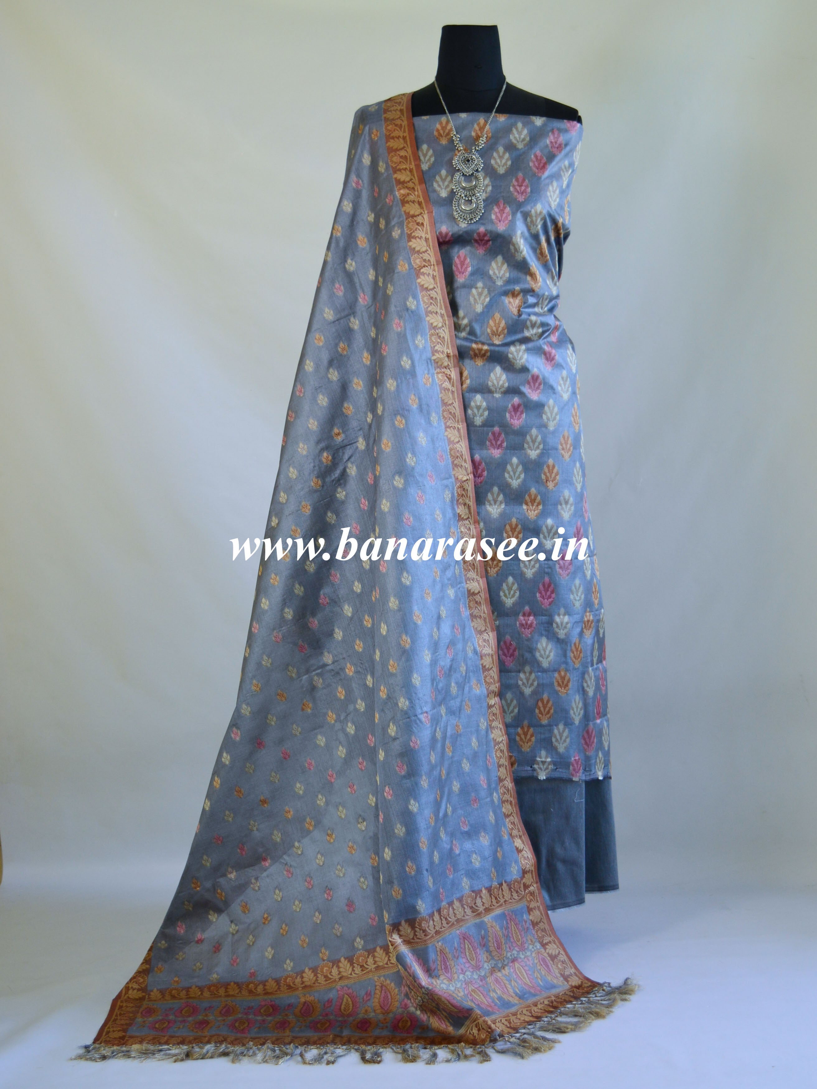 tussar silk salwar suits