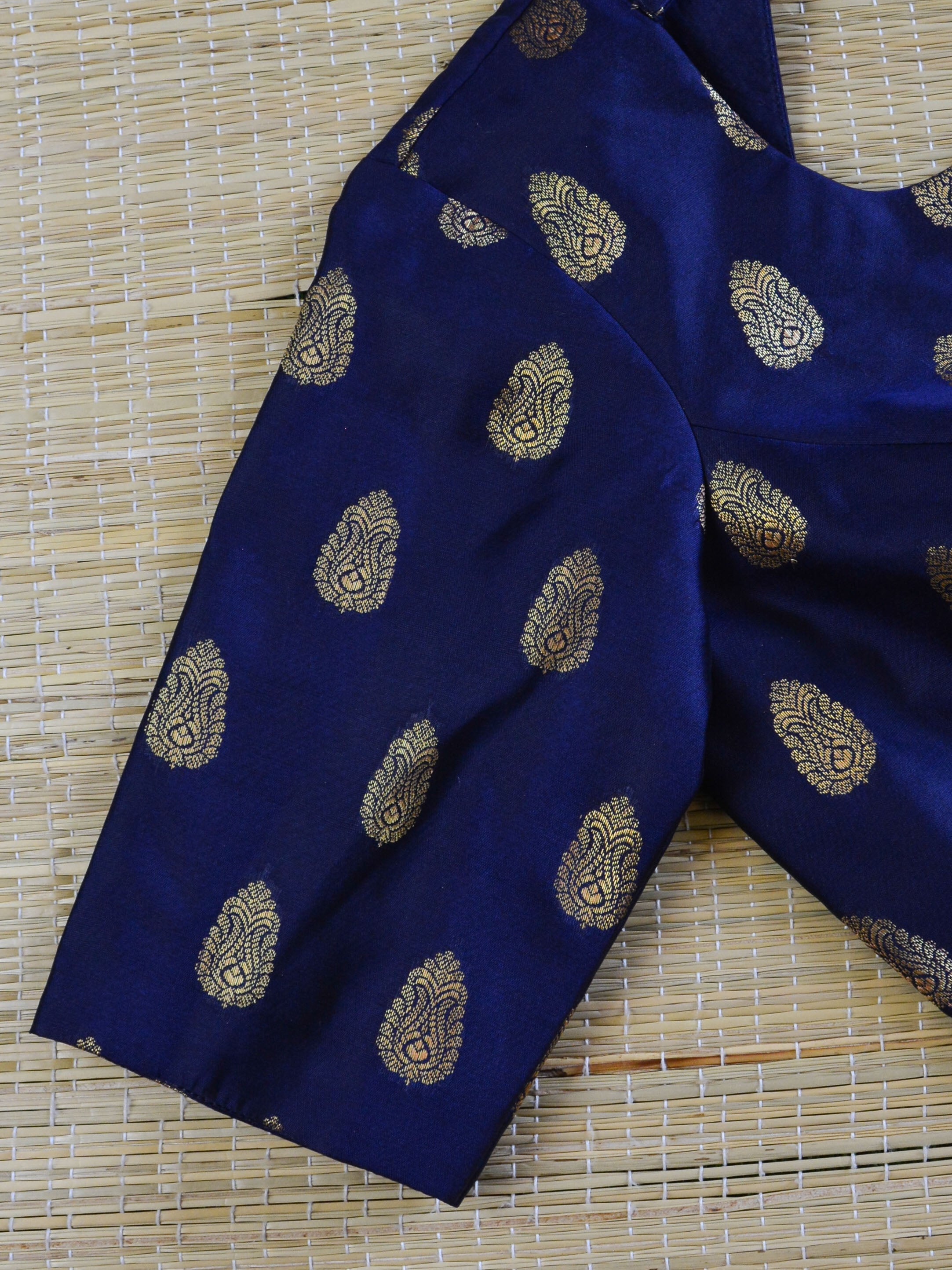 blue brocade fabric