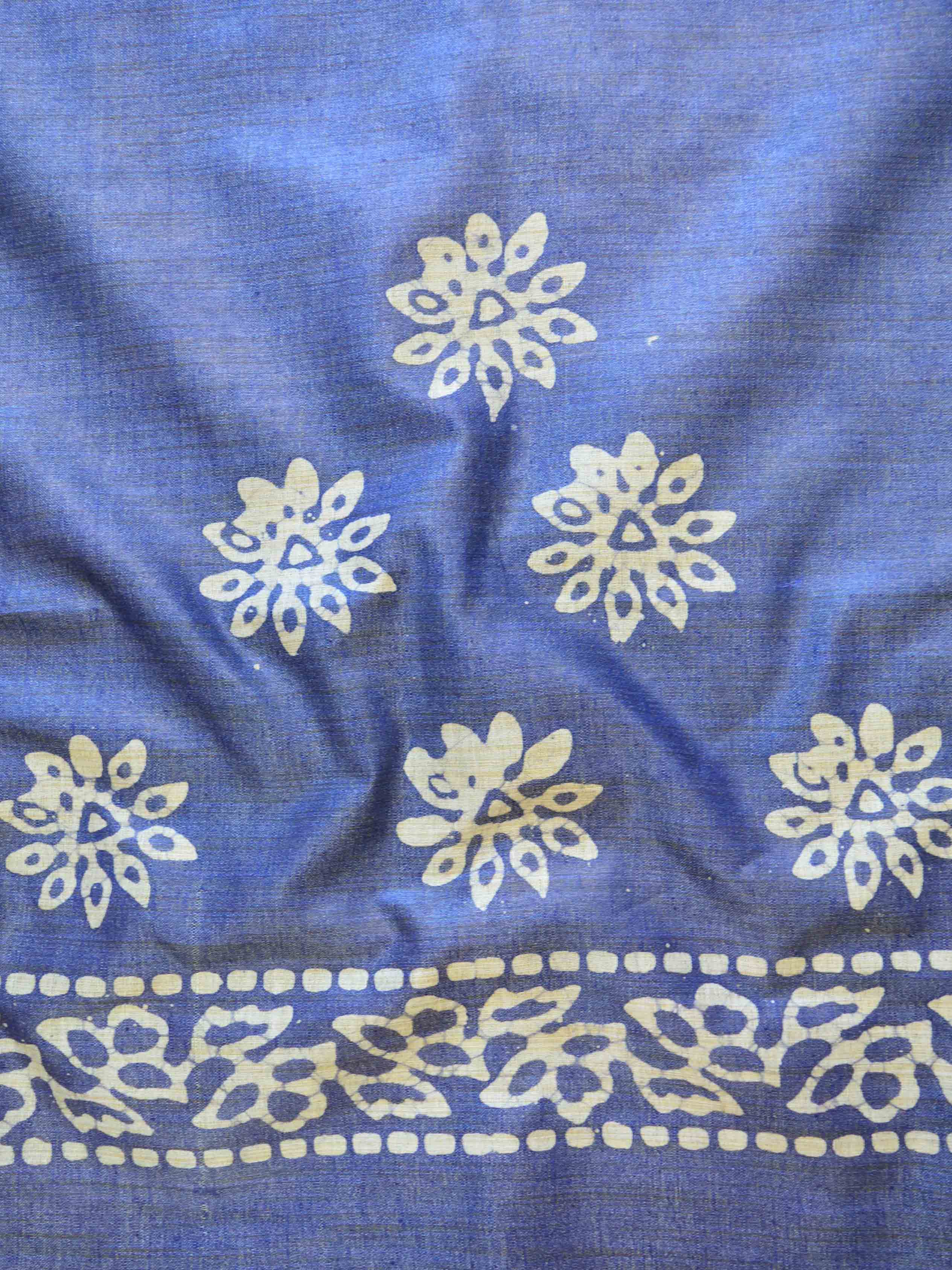 Pure Handloom Khadi Cotton Hand-Dyed Batik Pattern Salwar Kameez Dupat ...