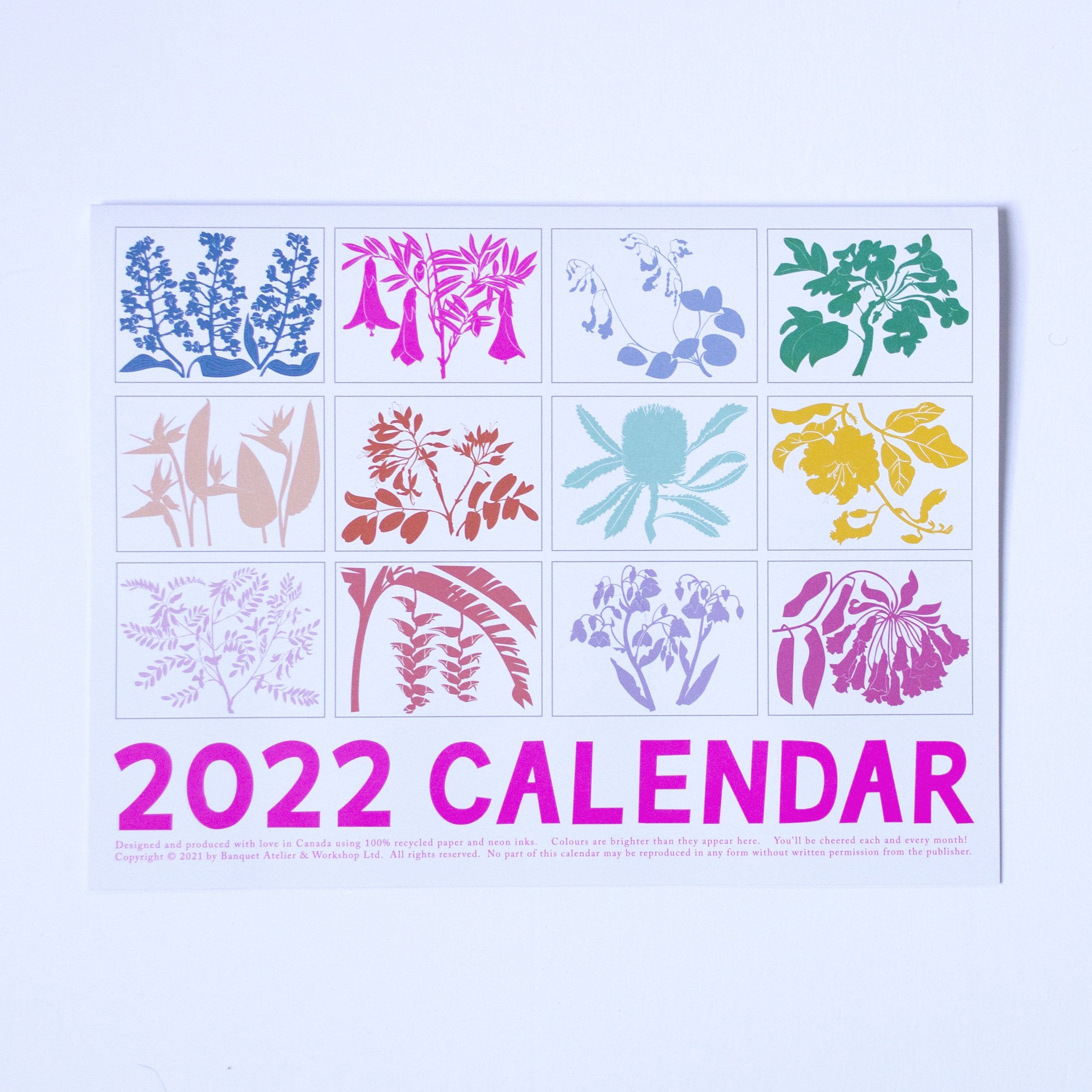 Banquet Workshop 2022 Calendar