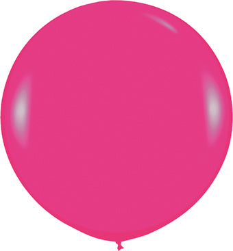 3' Neon Pink Latex Balloon