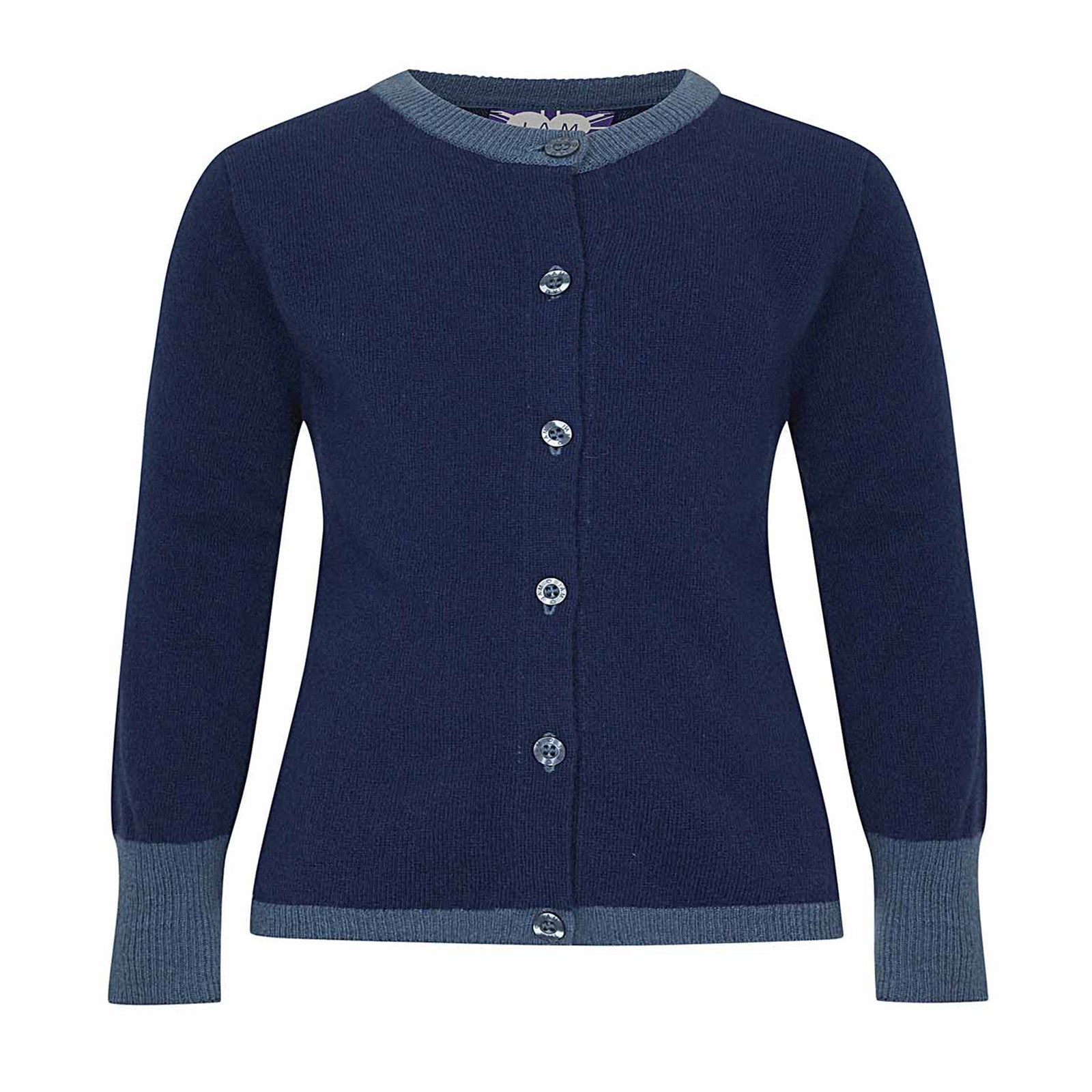 MILA Cashmere Girls Cardigan - Sage - Childrens Knitwear | JAM London