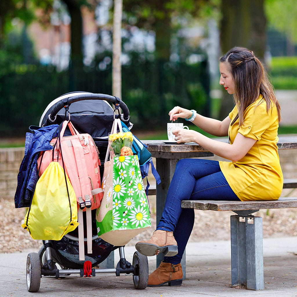 pushchair shopping bag clips