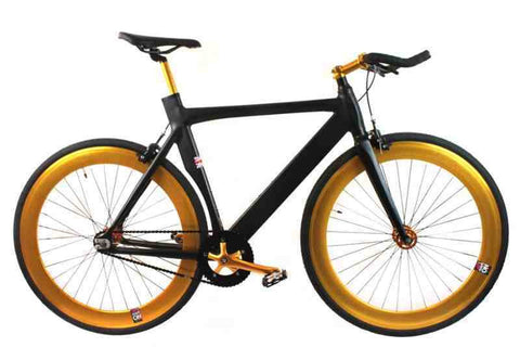 black and gold bike